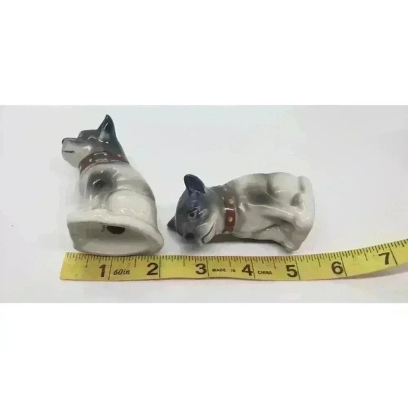 Vintage Dog Puppy Salt & Pepper Set Ceramic Japan 1950s House Gift Dog Lover - Picture 9 of 11
